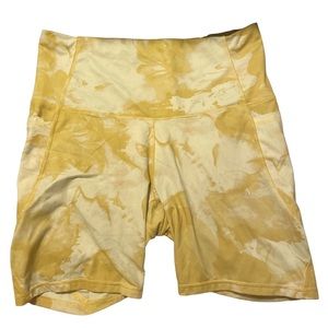 All In Motion Yellow Marble Biker Shorts XL